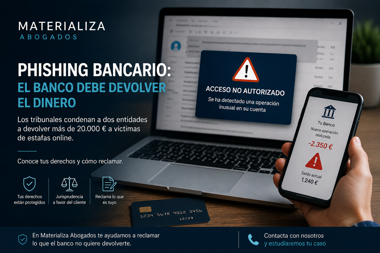 ¿Debe el banco devolver el dinero tras un phishing? La jurisprudencia refuerza la protección de los clientes